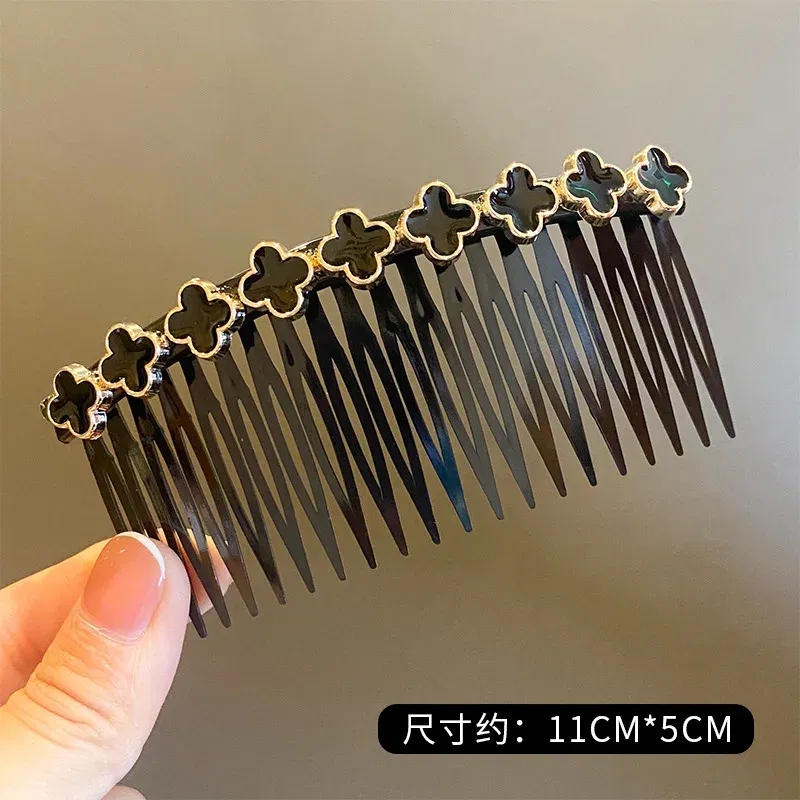 Color: Dark Grey, Ships From: CHINA - 1PC Fashion Women Hairpins Rhinestone Pearl Hair Combs Clip Claw For Woman Barrettes Hair Maker Bun Hair Accessories Headwear