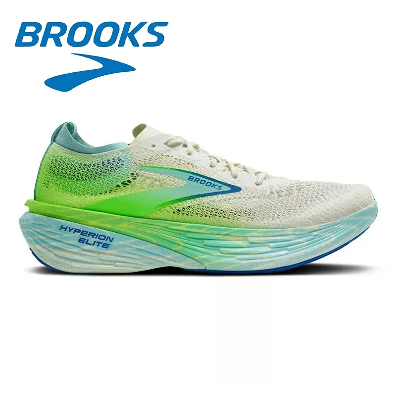 Color: MULTI, Shoe Size: 43 - Brooks Hyperion Elite 4 Series Gray Green Men's Casual Running Shoes Daily Cushioning Breathable Walking Sports Shoes