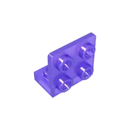 Color: PURPLE - MOC PARTS GDS-642 ANGULAR PLATE 1.5 BOT. 1X2 2/2 compatible with lego 99207 children's toys Assembles Building Blocks Technical