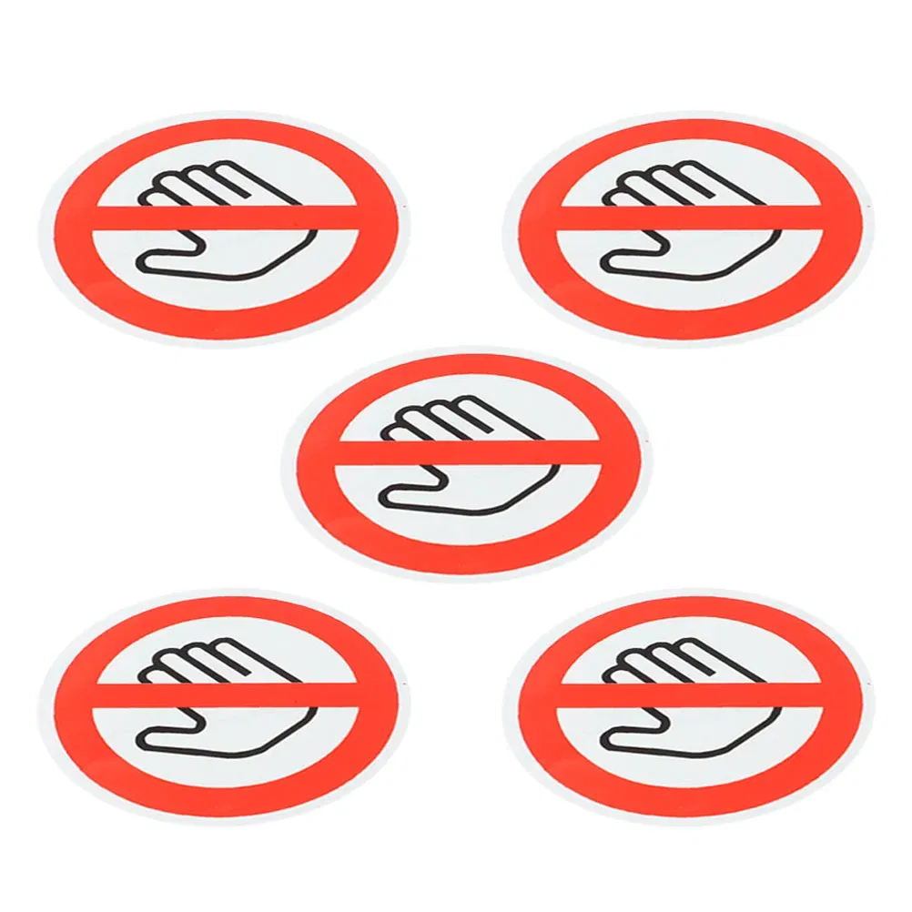 Color: Red - 5 Sheets Please Dont Touch Me Baby Sign Warning Plate Safety Stickers Car Caution Decals White Self-adhesive Vinyl