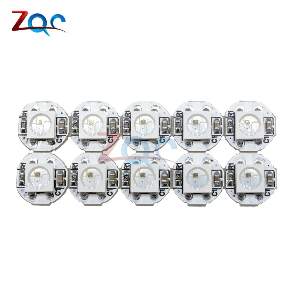 10Pcs DC 5V 3MM x 10MM WS2812B SMD RGB LED Mini PCB Board 5050 Chip Built-in IC-WS2812 Top Quality