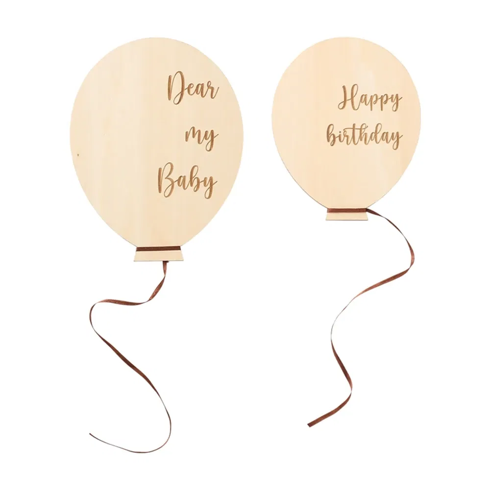 Color: Mint, Ships From: CHINA - Baby Balloon Milestone Number Monthly Memorial Month Card Newborn Baby Wooden Engraved Age Photography Accessories Birthing Gift