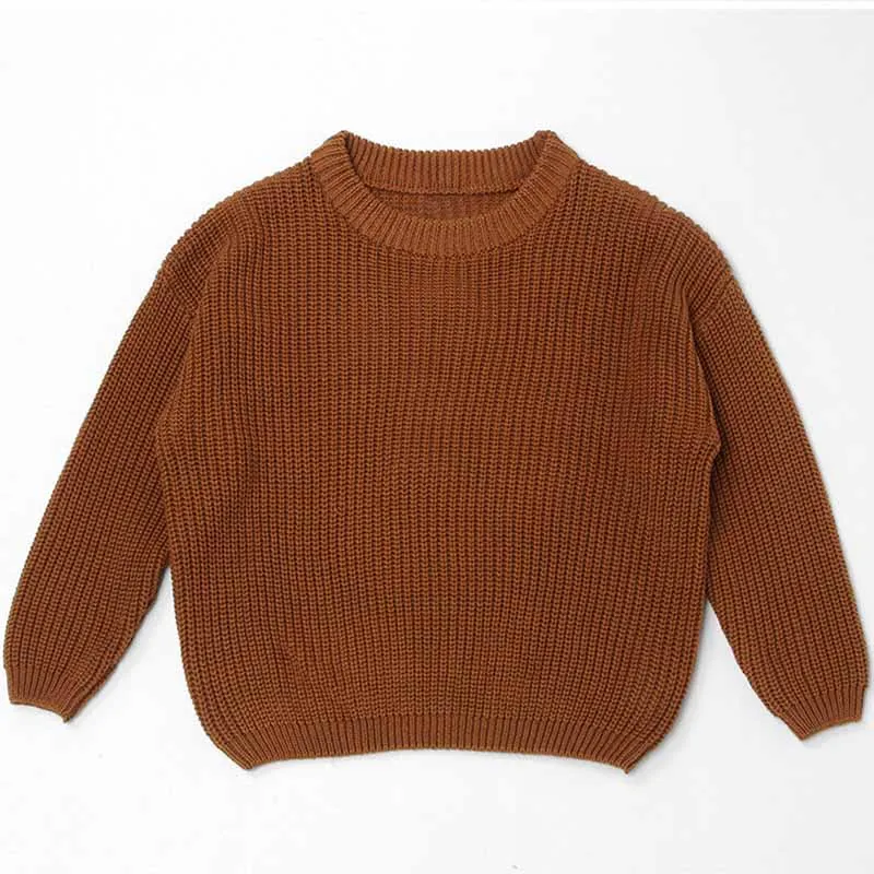 Color: Brown, Size: XL, Age Range: 0-3M - Personalized sweaters for cherished babies.Celebrate your little one's name with unique, custom-made thick knitted sweaters
