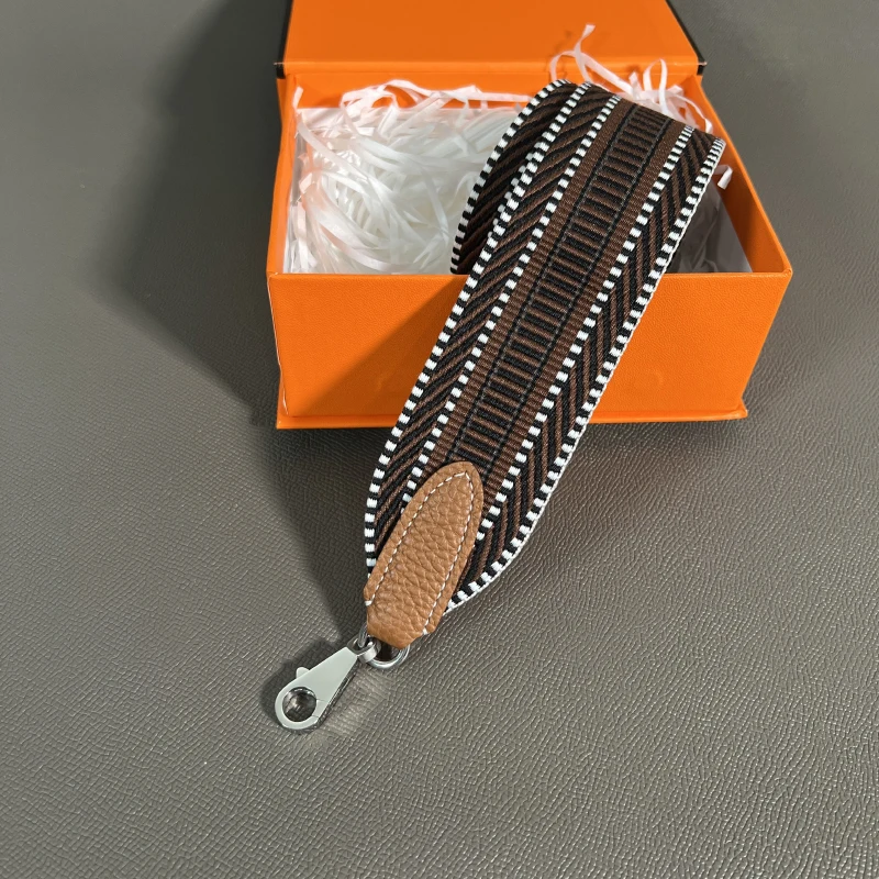 Color: Hot Pink, Size: 3/4" - Herbag Evelyn Replacement Shoulder Strap Gold Togo Cowhide Woven Canvas 5cm Wide Hand-Sewn