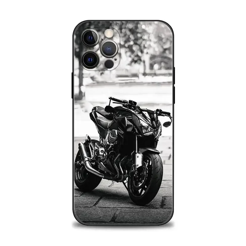 Color: SKY BLUE, Material: PC - Moto Cross Motorcycle Sports Phone Case For iPhone 16 15 14 13 12 11 Pro Max XS X XR Plus Mini Luxury Black Soft Cover Funda