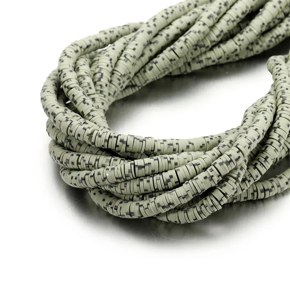 Color: Dark Red, Item Diameter: 6mm - 16Inch/Line 6mm Colorful Flat Round Polymer Clay Beads Loose Spacer Beads for DIY Jewelry Making Bracelet Necklace Accessories