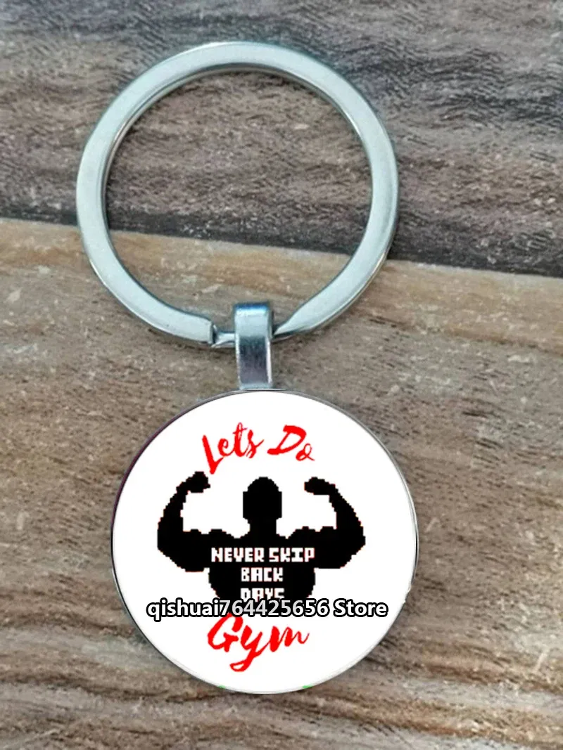 Color: WHITE - Gym Keyring Keychain Suitable For Bodybuilding Athletes Heavy Men Boys Bodybuilding Sports Unisex Men Tactical Rock Keyring Keyc