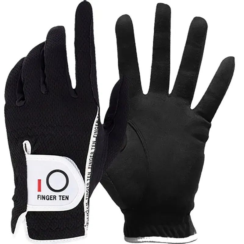 Size: M, Color: Black - Men's Golf Gloves Left Right Hand Rain Grip Value 1 Pack, Hot Wet Weather No Sweat Fit for Left Right Handed Golfer