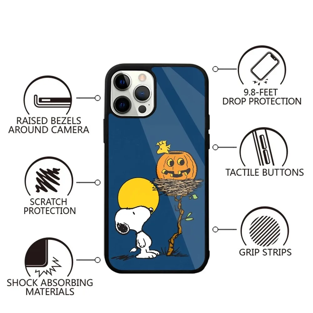 Color: GRAY, Material: PU - Anime Cartoon-S-Snoopy-s Phone Case For iPhone 16,15,14,13,12,11,Plus,Pro,Max,Mini Magsafe Magnetic Wireless Charging