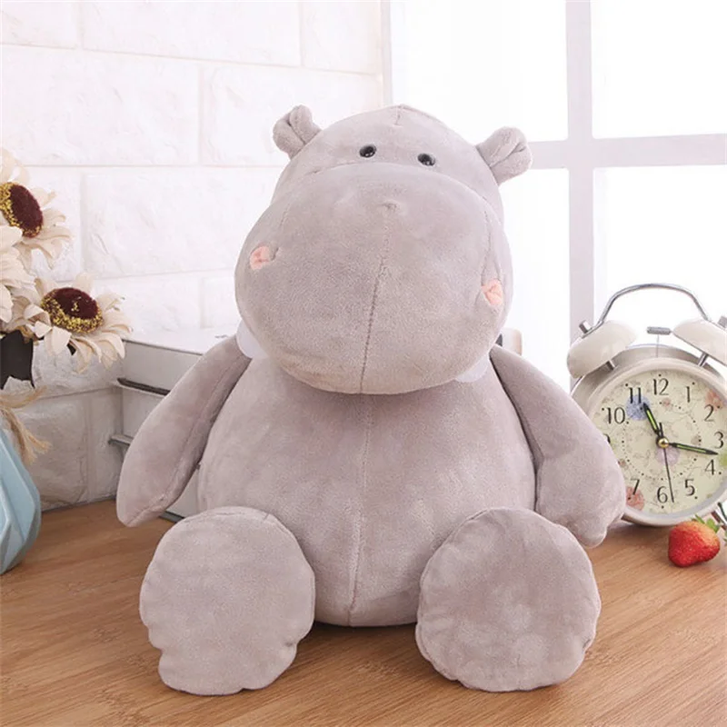 Color: WHITE, Height: 11cm-30cm - Stuffed Plush Animals Toys Soft Dolls Jungle Lion Elephant Tiger Dog Fox Monkey Deer Children Gift Kawaii Baby Kids Hobbie Toys