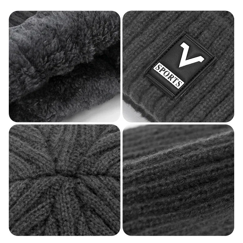 Color: Beige, Ships From: CHINA - Beanie Men Slouchy Knit Skull Cap Warm Stocking Hats Guys Women Striped Winter Beanie Hat Cuffed Plain Hat