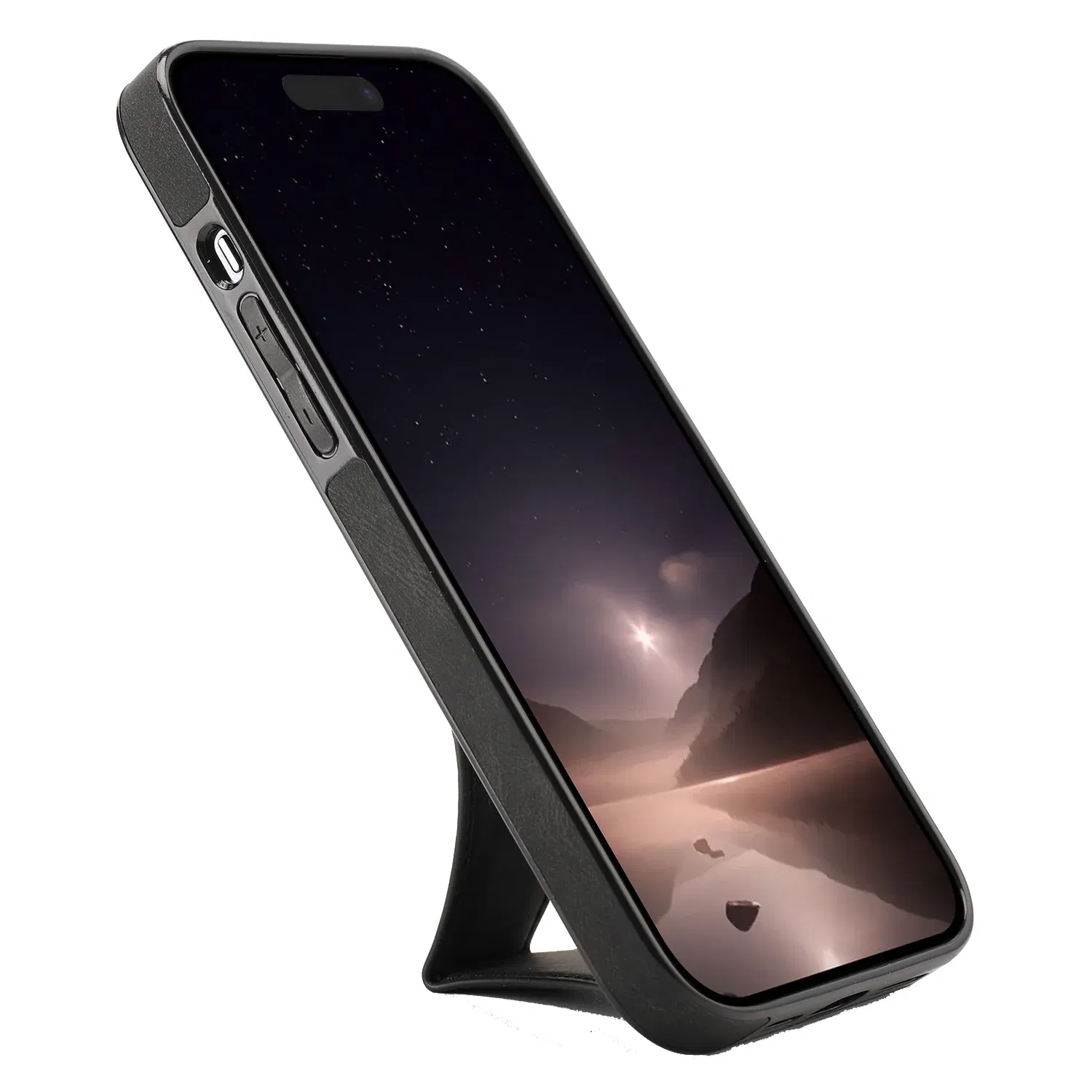 Color: black, Material: Cotton Fabric - For iPhone 16 Pro Max Plus Case 2024 With Magnetic Leather Kickstand Card Slot Wallet Back Cover Protection Shockproof Coque