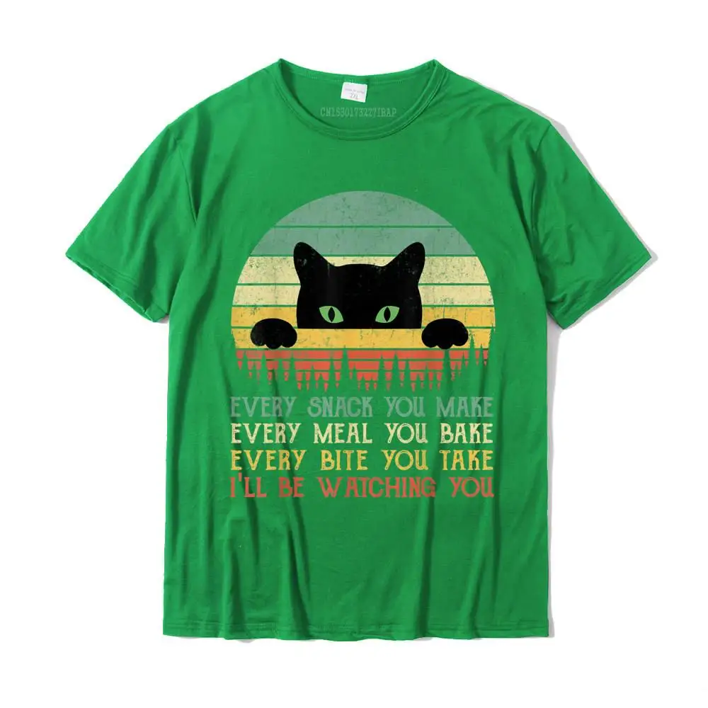 Color: green, Size: L - Every Snack You Make Cat Funny Cat Mom Cat Mama Cat Dad T-Shirt Cotton T Shirts For Men Custom T Shirt Rife Printed