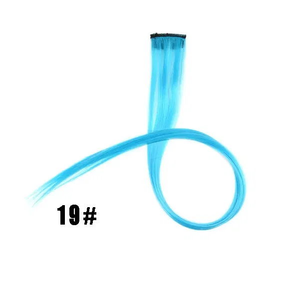 Color: P4/30, Stretched Length: 22inches - 22" Long 37 Colors Synthetic Straight Hairpieces Hair Extensions Anti-flaming Clip In One Piece Synthetic Hair Extension