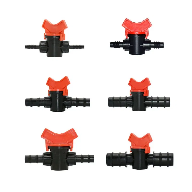 Color: Black - 1/4" 3/8" 1/2" 3/4" Garden Tap DN15 DN20  Irrigation Water Valve Mini Valve Waterstop Connectors Garden Hose Adapter 1pcs
