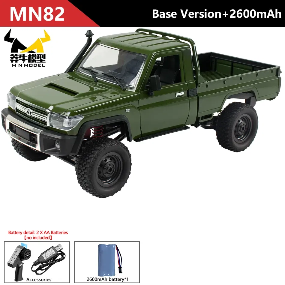 Color: Silver - MN MODEL 1/12 4x4 2.4G Remote Control Climbing Car Professional LC79 Truck Off-road Vehicle Rock Crawler All Terrain Pickup Toy