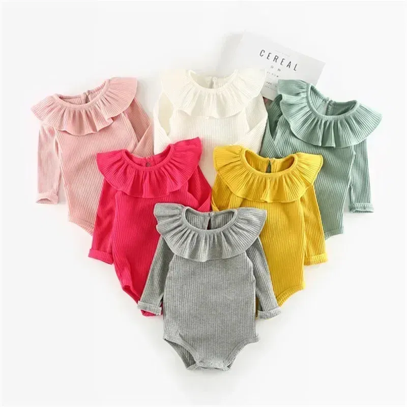 Color: WHITE, Kid Size: 18M - Cute Baby Girl Clothes Spring Autumn Newborn Girls Romper Infant Baby Girl One piece & Bodysuit