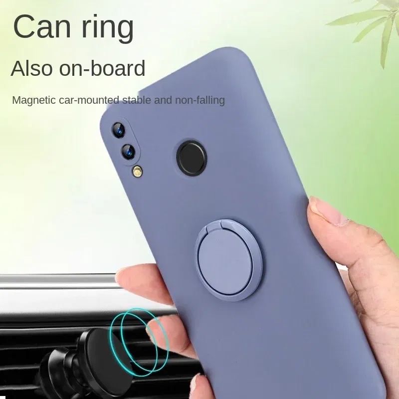 Color: WHITE - Mobile Phone Holder Ring Buckle Metal Lazy Car Holder Liquid Gift for IPhone XS Huawei Samsung Cell Smart Phone Ring Holder