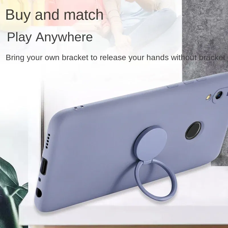 Color: WHITE - Mobile Phone Holder Ring Buckle Metal Lazy Car Holder Liquid Gift for IPhone XS Huawei Samsung Cell Smart Phone Ring Holder