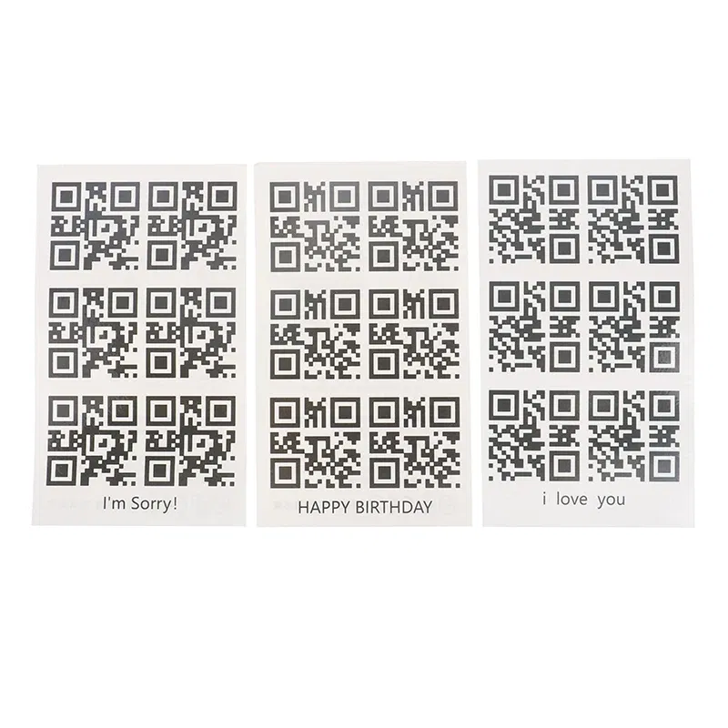 Color: light green - Temporary Tattoo Sticker for Men Women Creative Love QR Code Fake Tattoo for Lovers Adults Wrist Body Art Waterproof