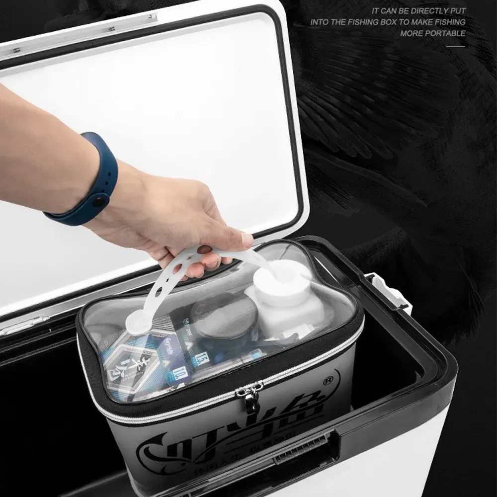 Color: Yellow - Multifunction EVA Fishing Bag Box Folding Live Fish Bucket 4L 6L 10L 14L Water Container Bags Fishing Tackle Tools Storage Case