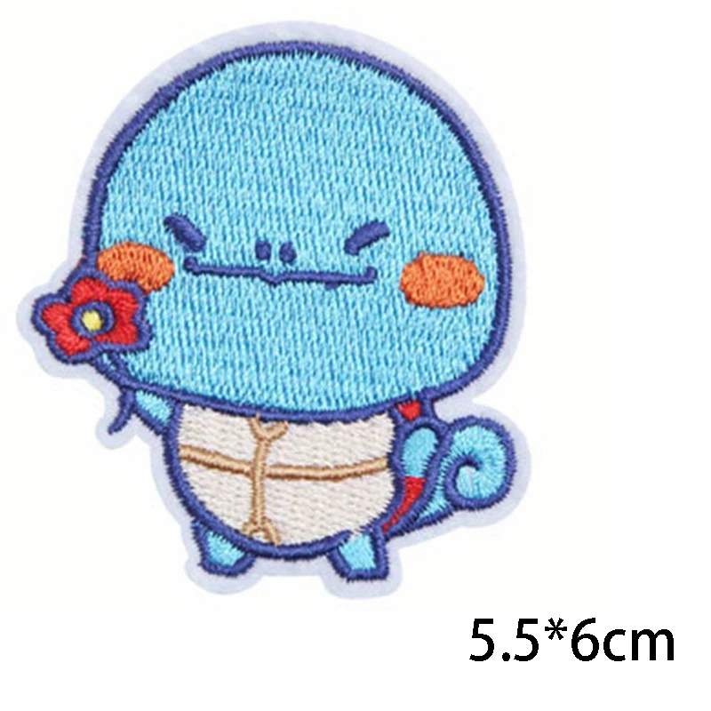 Color: DULL - Kawaii Animals Patch Anime Game Embroidered Patches For Clothing DIY Iron on Patches For Clothes Jacket Cartoon Patch Stickers