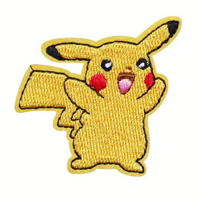 Color: DULL - Kawaii Animals Patch Anime Game Embroidered Patches For Clothing DIY Iron on Patches For Clothes Jacket Cartoon Patch Stickers