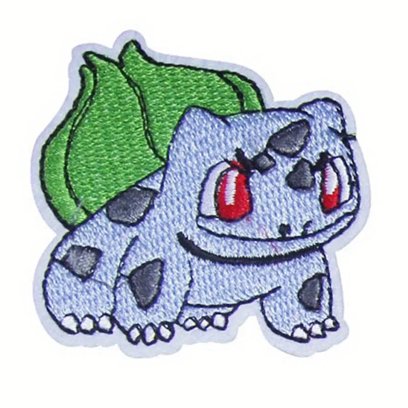 Color: DULL - Kawaii Animals Patch Anime Game Embroidered Patches For Clothing DIY Iron on Patches For Clothes Jacket Cartoon Patch Stickers