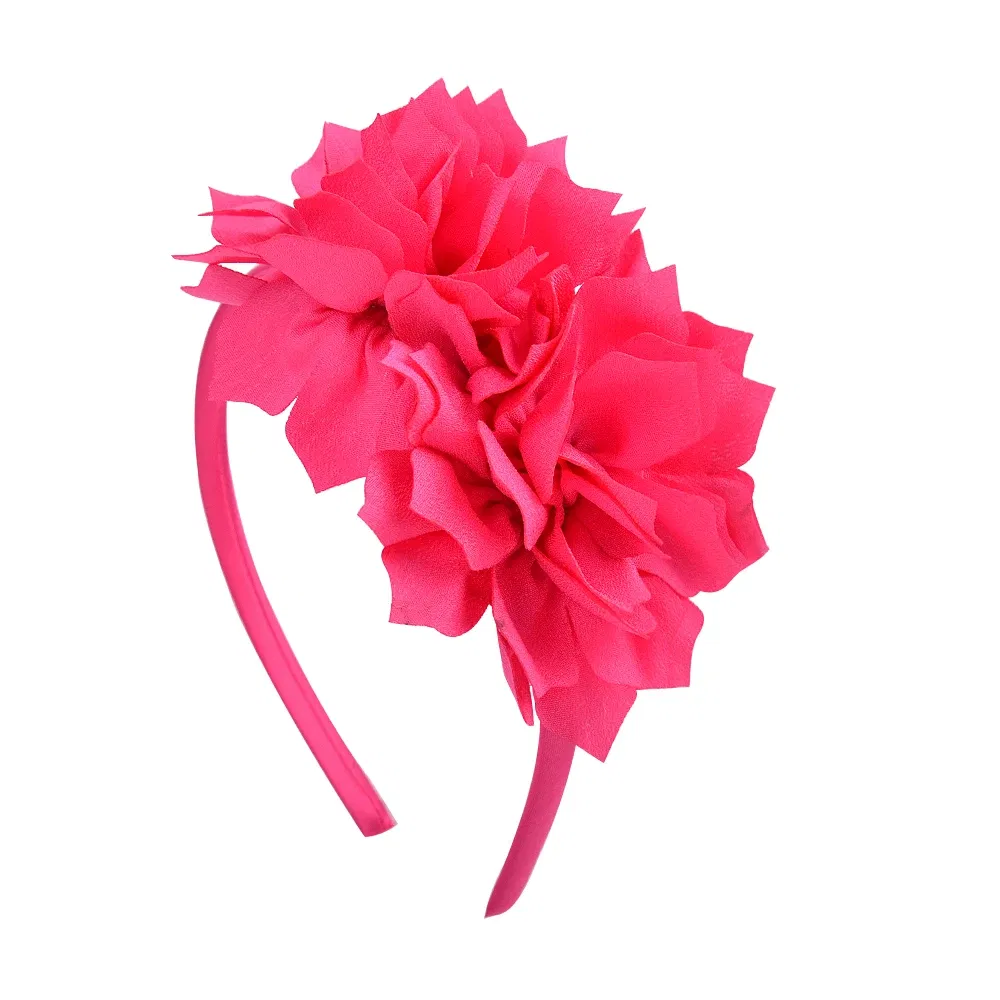 Color: Watermelon Red - 1 Piece Ribbon Handmade Hair Bows Hairbands for Baby Girls 20 Colors Cute Bowknot Solid Headband Headwear Baby Hair Accessories