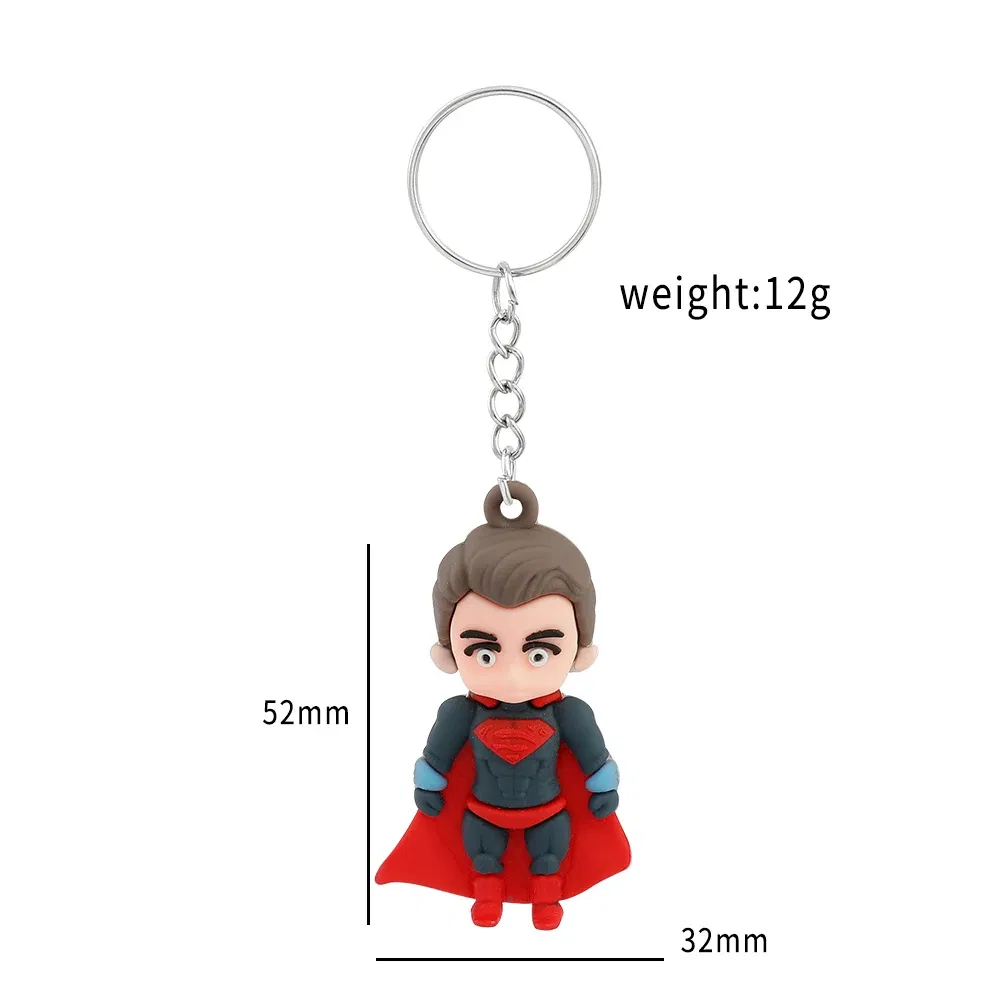 Color: GRAY, Ships From: CHINA - Marvel Superhero Keychain Avengers Cartoon Doll Iron Man Spiderman Keyrings for Backpack Accessories Key Holder Kid Gift