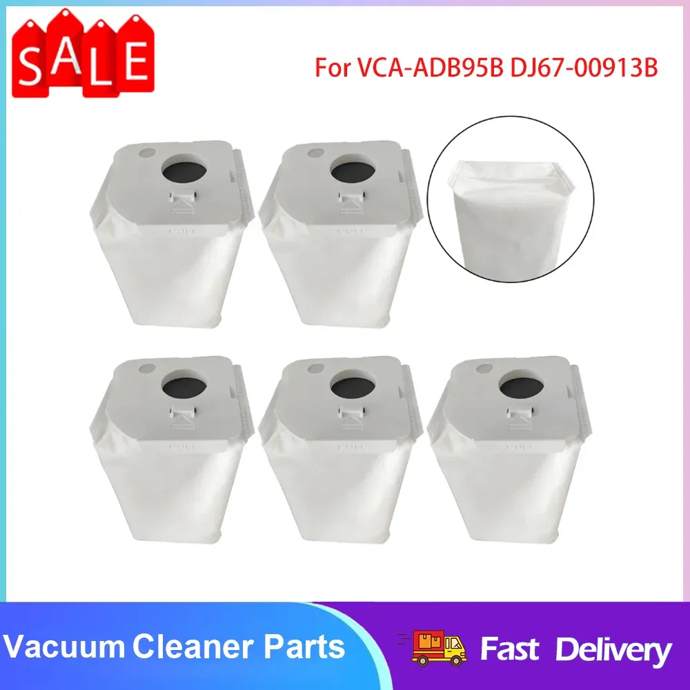 5pcs For SamSung Bespoke Jet VCA-ADB95B 220W Clean Station Vacuum Cleaner Dust Bags VS20B/VS25C/VS28C/VCA-SAEB95
