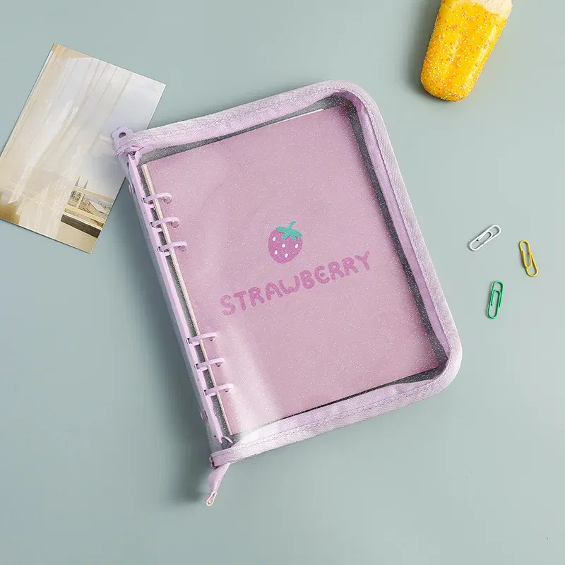 Color: Burgundy, Size: A5 - New Arrival 2023 Cute A5/A6 My Journal Agenda Notebook & DIY Photocard Binder Organizer Gift Book School Stationery