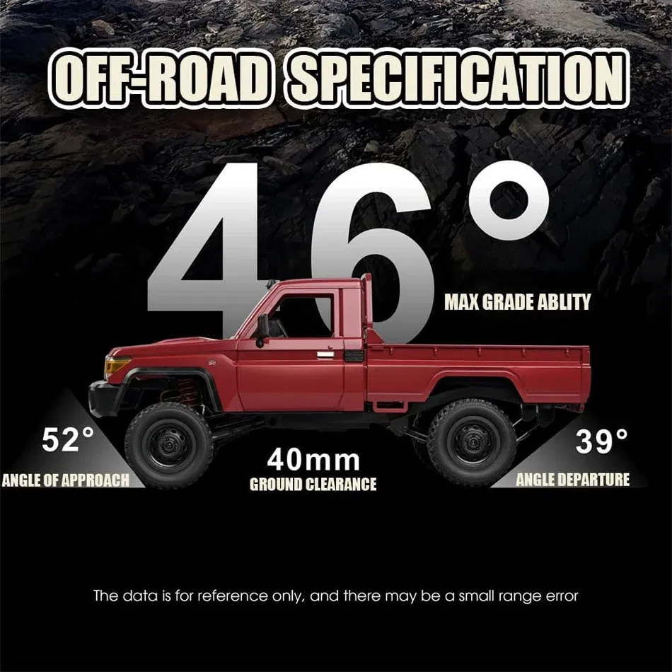 Color: VIOLET/?«?—?…° - MN MODEL 1/12 4X4 Remote Control Diving Off-road Car Retro LC79 Truck Climbing All Terrain Vehicle Rock Crawler Toy for Adult