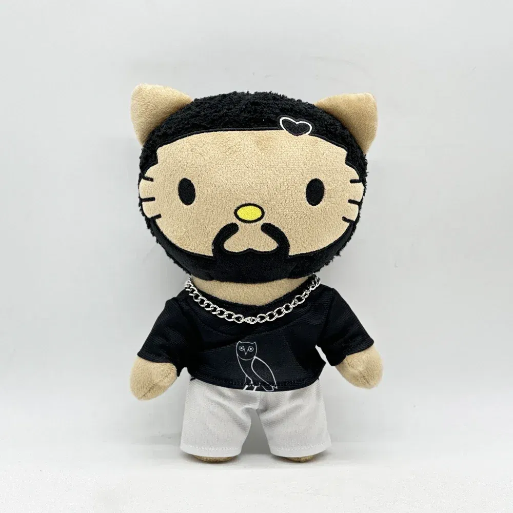 New 24cm Hello Kitty Drake Plush Doll with Black Casual Suit Plush Doll Figure Stuffed Toys Cute Boys Girls Birthday Gift