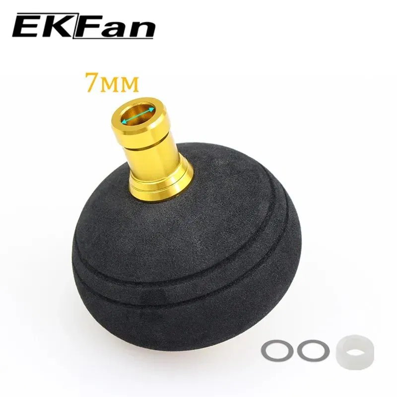 Color: PURPLE - EKfan 40/50MM  EVA Knobs Fishing Reel Handle For SHI&DAI Spining Baitcast 1000-5000