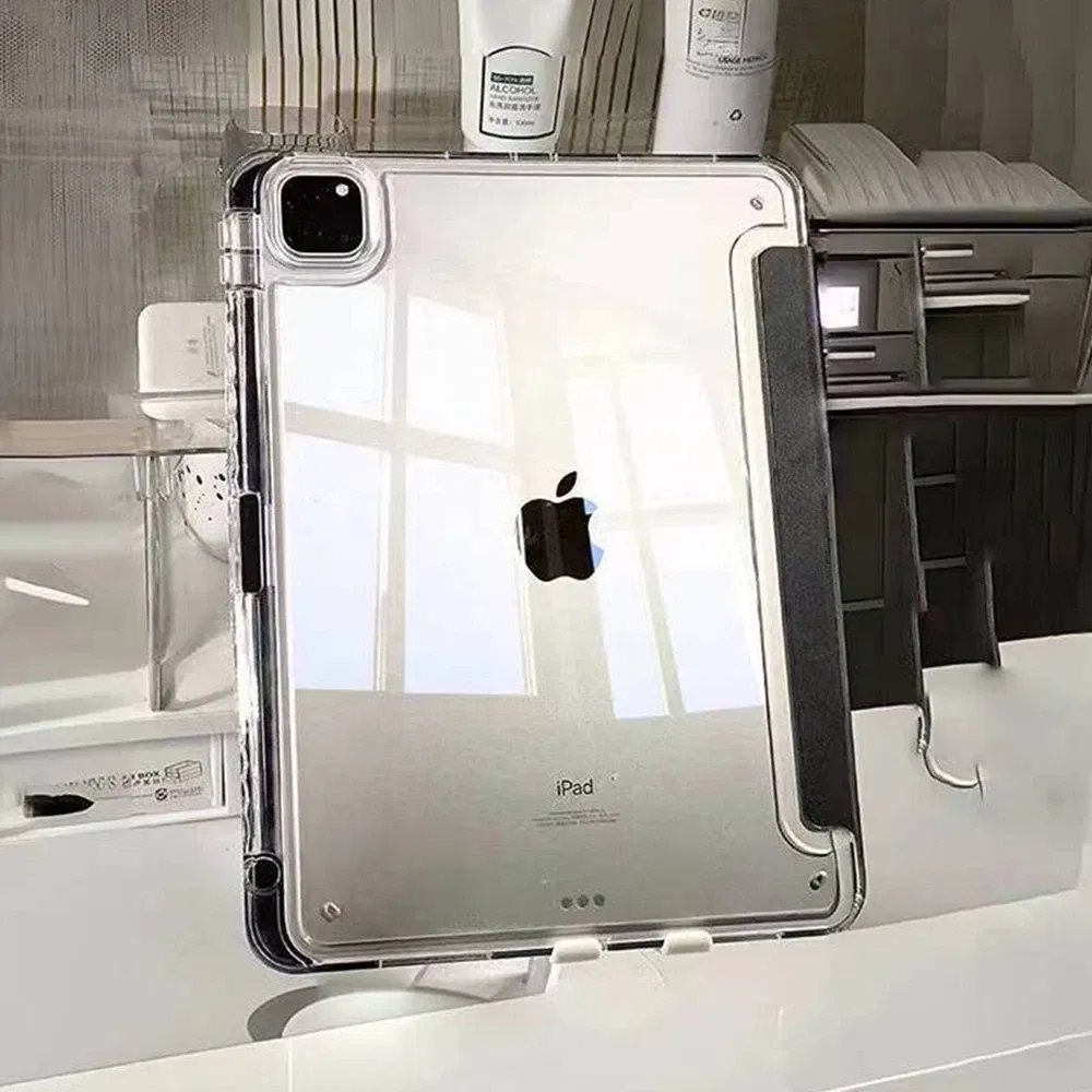 Color: WHITE, Size: iPad Pro12.9 - For 2025 iPad Air 11 Case iPad 10th Generation  11th A16  9th  Cover Gen  iPad Pro11 4 5 10.9in 12.9 M2 M3 M4 Pencil Holder Case