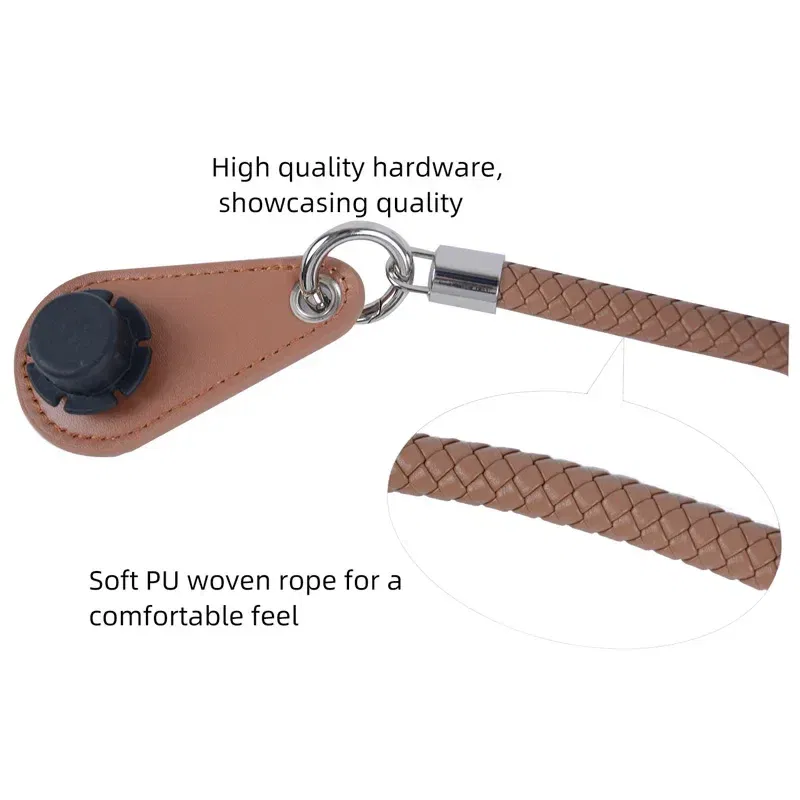Color: MULTI, Ships From: CHINA - New 1 pair Obag PU Woven braided leather Rope Handles straps round handlefor O Bag accessoires