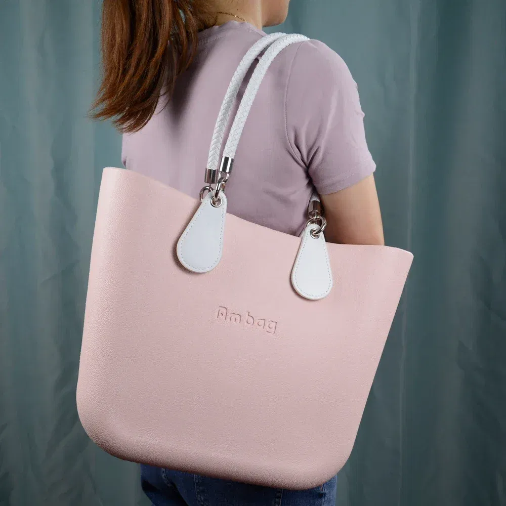 Color: MULTI, Ships From: CHINA - New 1 pair Obag PU Woven braided leather Rope Handles straps round handlefor O Bag accessoires