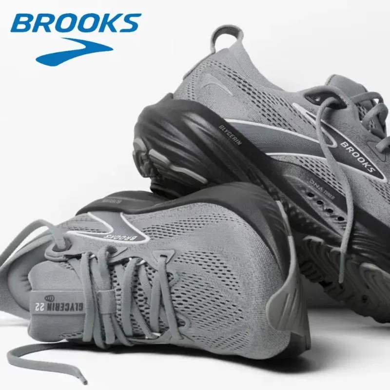 Color: GRAY, Shoe Size: 43 - Original Brooks Men?™s & Women?™s  Glycerin 22 Neutral Marathon Professional Running & Walking Shoe Casual Sneakers