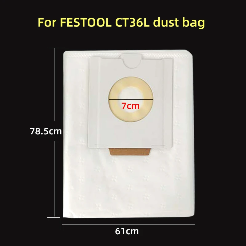 Suitable For Festool Dust Bag 26L36L Vacuum Cleaner Accessories Electric Sandpaper Machine Dry Grinding And Dust Collection