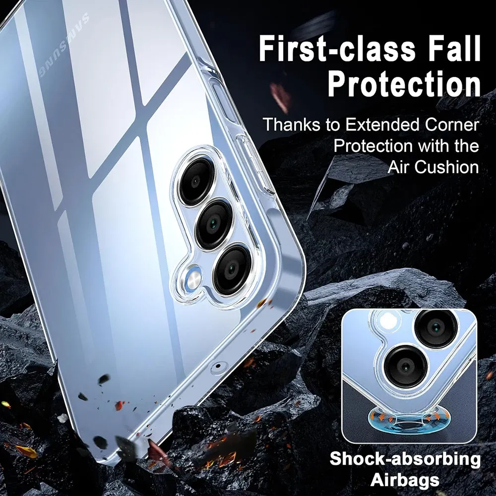 Material: Plastic - Ultra Thin Silicone Soft Case For Samsung Galaxy S25 S24 S23 S22 S21 S20 FE Plus Ultra Transparent Clear Cover Fundas