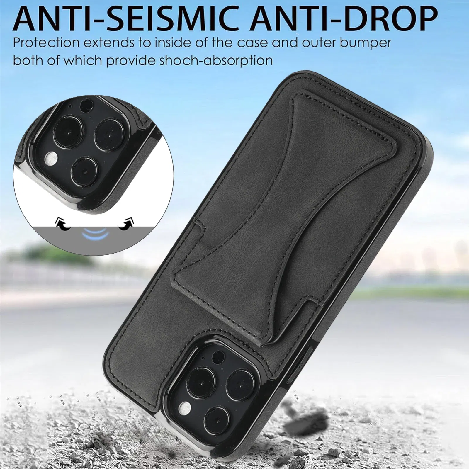 Color: Blue, Material: CANVAS - For iPhone 16 Pro Max Plus Case 2024 With Magnetic Leather Kickstand Card Slot Wallet Back Cover Protection Shockproof Coque