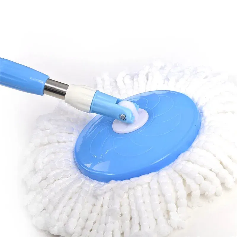 Color: Blue - 360 Magic Rotating Automatic Microfiber Mop Head Replacement Mop Wash Floors Cloth Cleaning Broom Head Mop