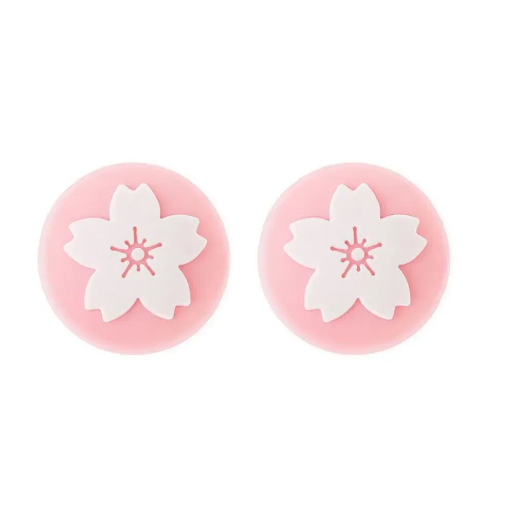 Color: Light purple - 2pcs Cherry Pink Lemon For Nintendo Switch Lite OLED Analog Thumb Grip Nintend Swith Joy Con JoyCon Controller Joystick Cap Game