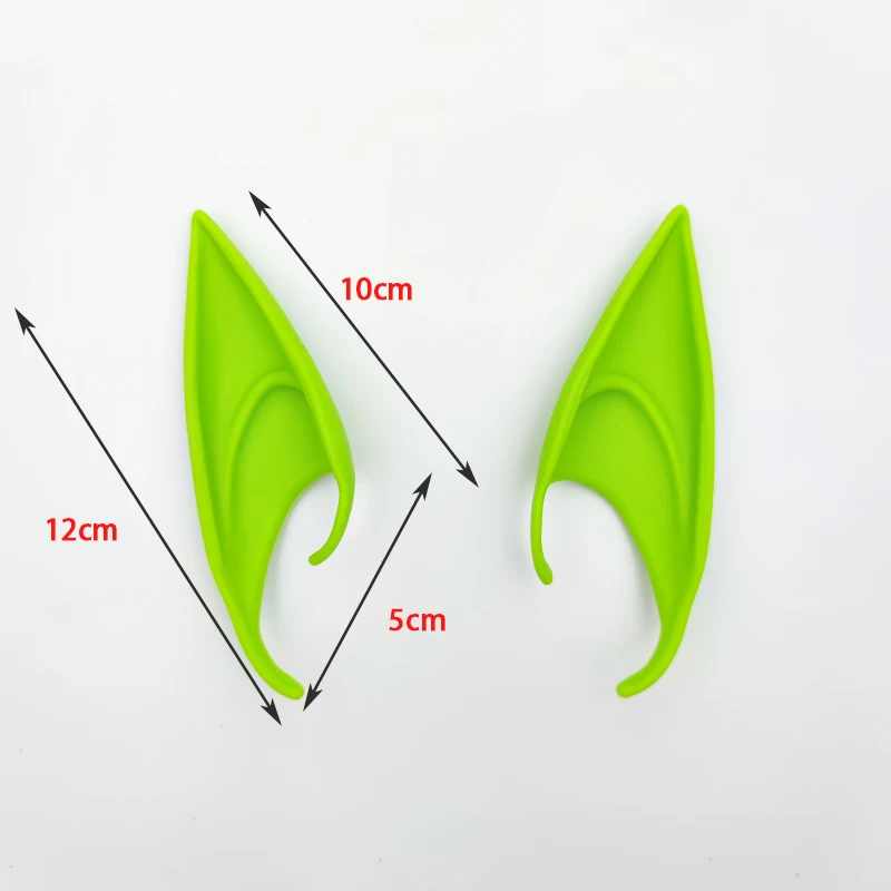 Color: Brown - 1Pairs Cosplay Latex Fairy Angel Elf Ears Halloween Masquerade Party Costumes Halloween Party Decoration Supplies Photo Props