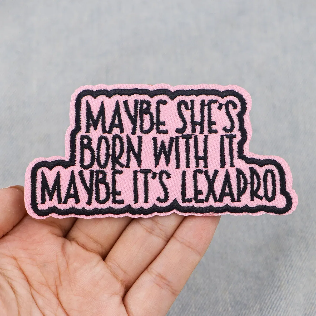 Color: Copper - Letters Embroidery Patch Funny Quotes Iron On Patches For Clothing Thermoadhesive Patches On Clothes DIY Sew Badges