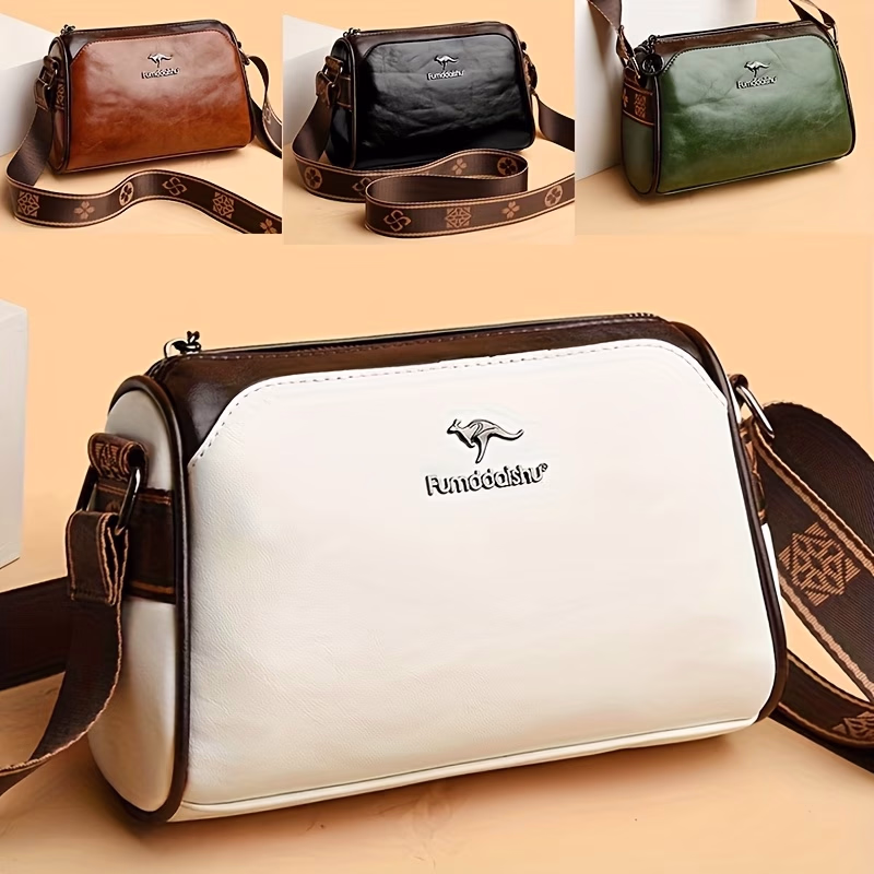 Perfect Lily Women's Light Luxury Versatile Mini Shoulder Bag – Multi-Compartment Crossbody Color-Blocking Boston Bag