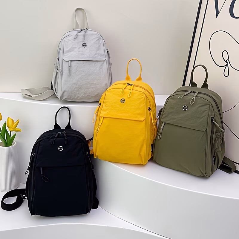 Perfect Lily New Women's Fashion Solid Color Backpack – Versatile, Large Capacity with Multi-Zippers and Compartments