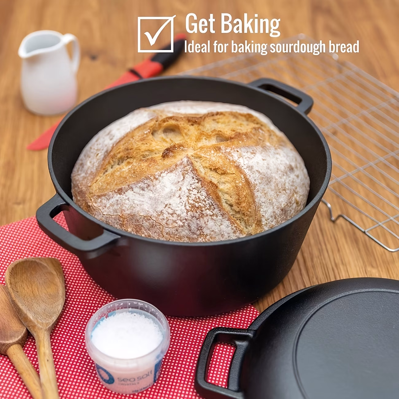 1pc Cast Iron Pot – Uncoated, High-Sided Stew Pan for Outdoor BBQ & Kitchen Use, Round Brushed Finish, Perfect for Frying, Stewing, and Serving Pasta, Vegetables, and More, Cooking Essentials