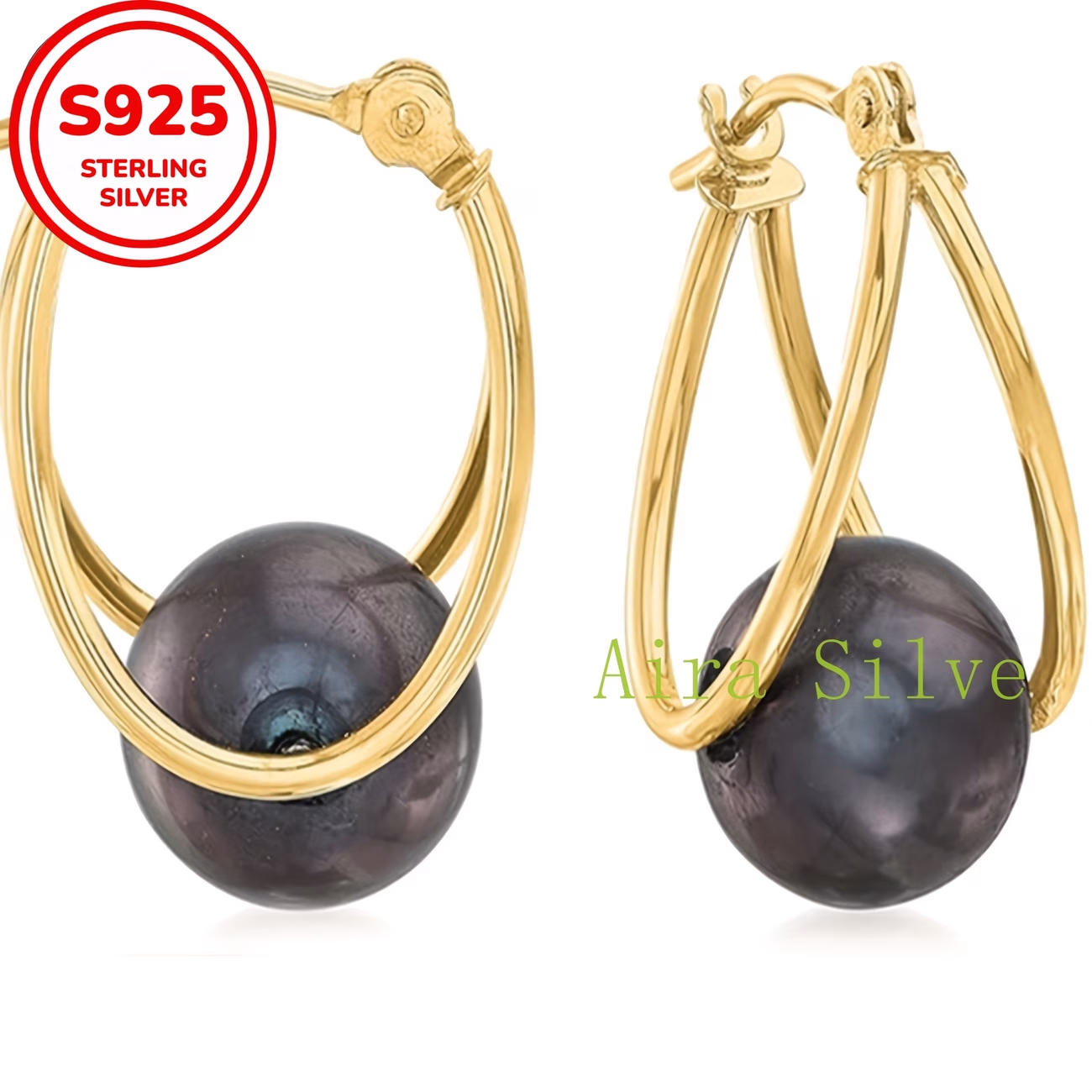 925 Silver Double Circle Earrings – High-Quality Designer Women's Jewelry, Perfect Valentine's Day Gift, Gift Box Included